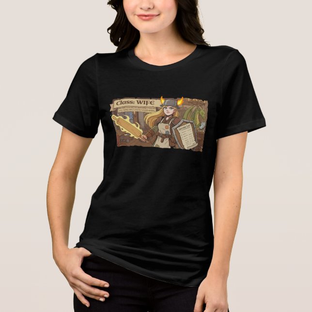 RPG Familj - Klass Hustru NE T Shirt (Framsida)