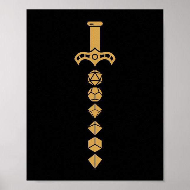 RPG för Paladin Tabletop Sword Poster (Framsidan)