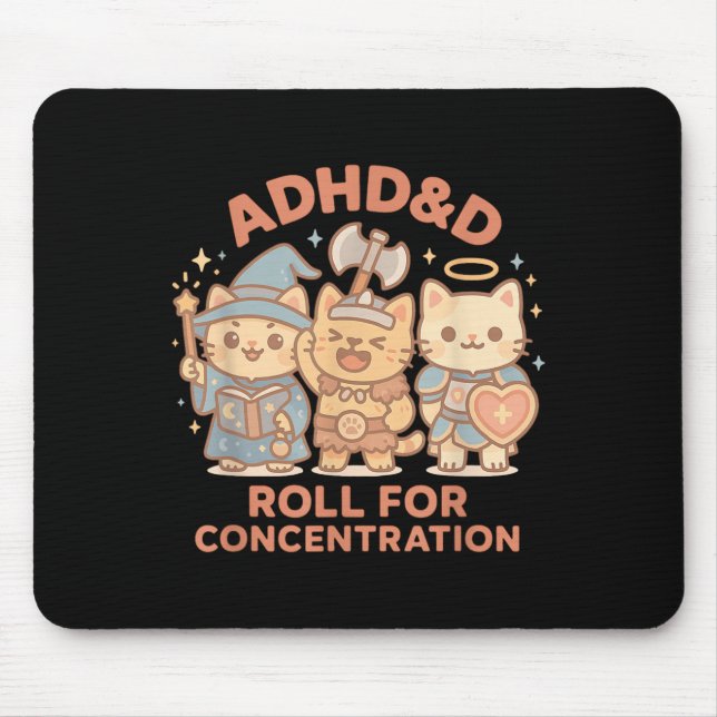 RPG Gamer-adhd&amp;d Roll for Concentration Geek C Musmatta (Framsidan)