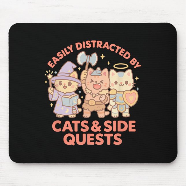 Rpg Gamer Nerdy Cats Side Quest Distracted Tableto Musmatta (Framsidan)