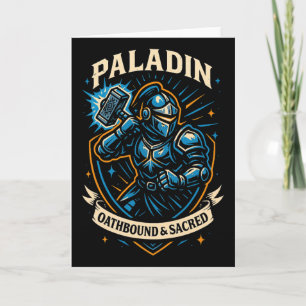 Rpg Gamer Paladin D20 Tärning Nörd Geek Män Kvinno Kort