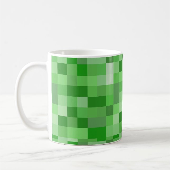 RPG Gamer Pixel Mönster Kaffemugg (Vänster)