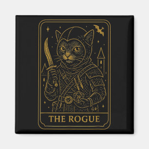Rpg Gamer Rogue D20 Dice Nerdy Geek Cat Manar Kvin Magnet