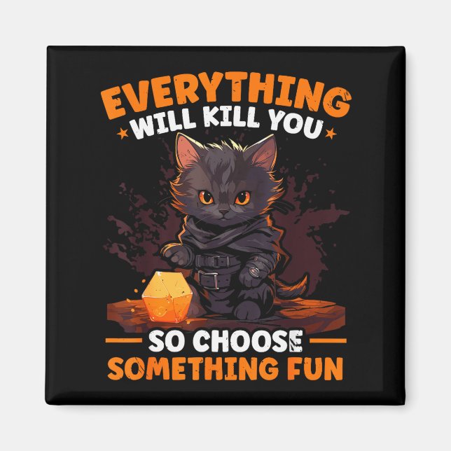 Rpg Gaming Role Playing D20 Tabletop Games Funny R Magnet (Framsidan)