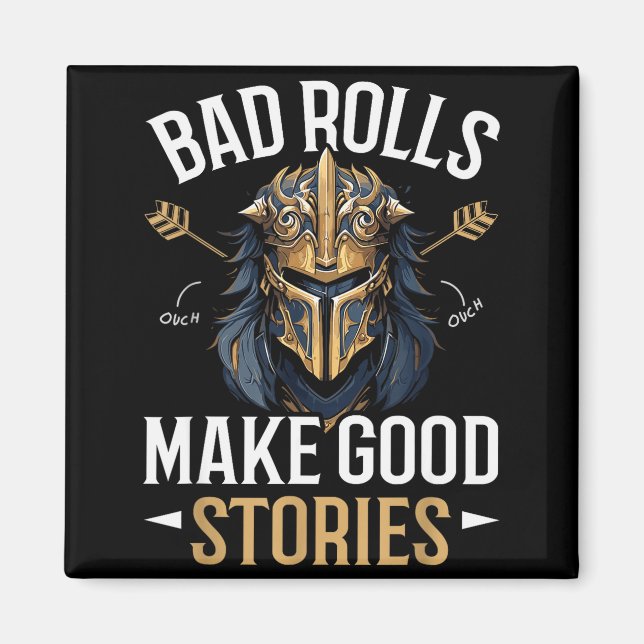 Rpg Gaming Role Playing D20 Tabletop Games Funny R Magnet (Framsidan)