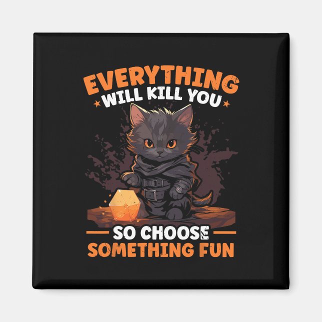 Rpg Gaming Role Playing D20 Tabletop Games Funny R Magnet (Framsidan)