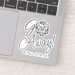 RPG Go Away   Klassisk Fantasy Tabletop Retro Game Klistermärken