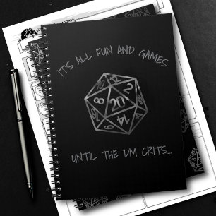 RPG Humor   Roligt spel tills DM Crit Tabletop Gam Anteckningsbok
