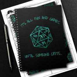 RPG Humor | Sälj Roligt och spel tills någon krasc Anteckningsbok