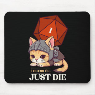 Rpg Katt Gissar Jag Dör D20 Katt Misslyckas Uni-vu Musmatta
