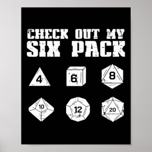 Rpg Kolla Min 6 Pack Rolig Gamer Män Pojkar Poster