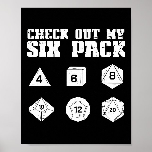 Rpg Kolla Min 6 Pack Rolig Gamer Män Pojkar  Poster (Framsidan)