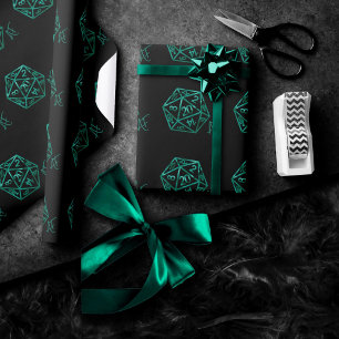 RPG Krit AF   Emerald Fantasy Brädspels Dice Presentpapper