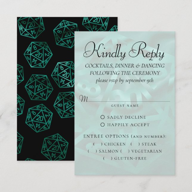 RPG Lights | Emerald Fantasy Bordrollspel Entree OSA Kort (Fram/baksida)