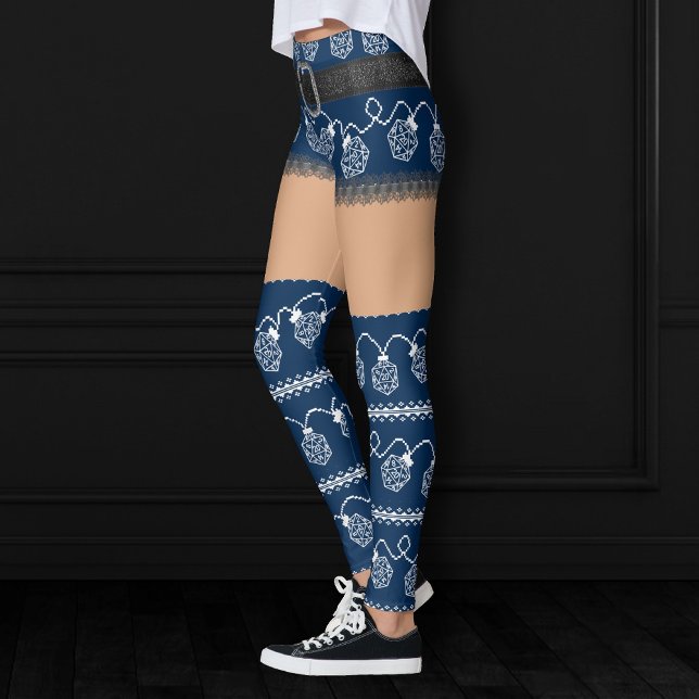 RPG Ljus Blue | Fantasy Tabletop Gamer Dice Leggings (Skapare uppladdad)
