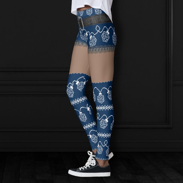 RPG Ljus Blue | Fantasy Tabletop Gamer Dice Leggings (Skapare uppladdad)