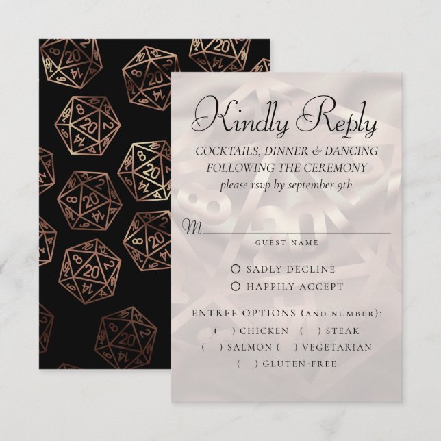 RPG Ljus | Copper Fantasy Tabletop Gamer Entree OSA Kort (Fram/baksida)