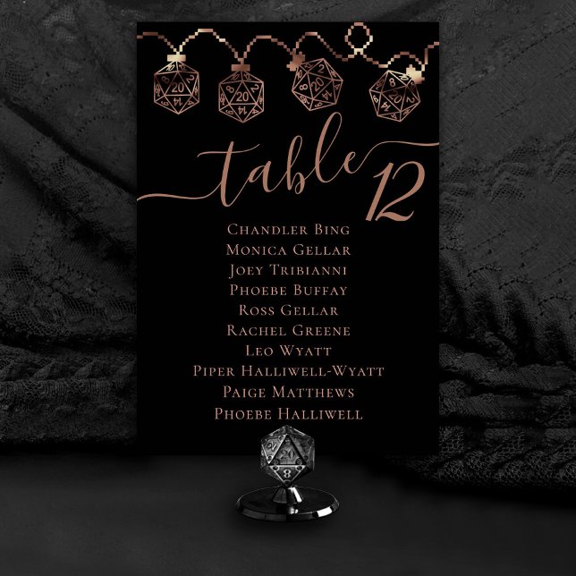 RPG Ljus | Copper Fantasy Tabletop Guest Namn Bordsnummer (Skapare uppladdad)
