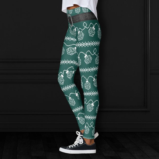 RPG Ljus Grönt | Fantasy Tabletop Gamer Dice Leggings (Skapare uppladdad)