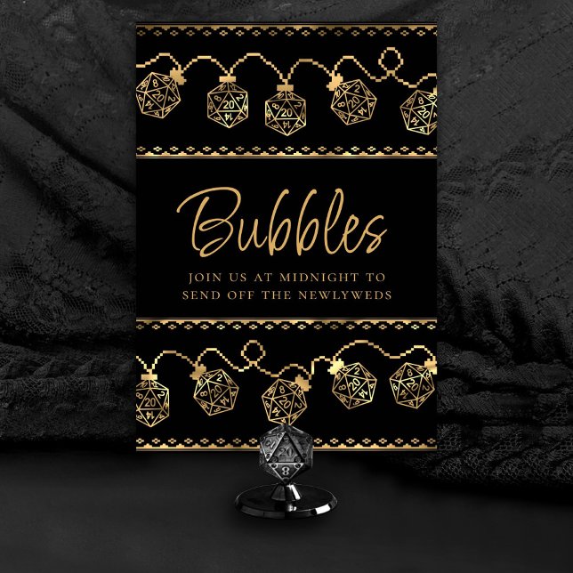 RPG Ljus | Guld Fantasy Tabletop Gamer Anpassnings Bordsnummer (Customize for various tables (advice, bubbles, snack/sweets/coffee bar, ladies/gentlemen, etc))