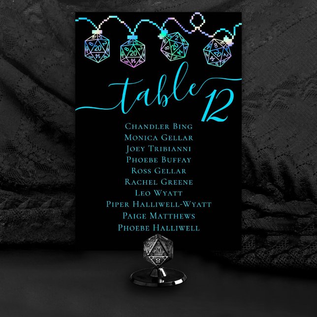 RPG Ljus | Holo Fantasy Tabletop Dice Guest Namn Bordsnummer (Skapare uppladdad)