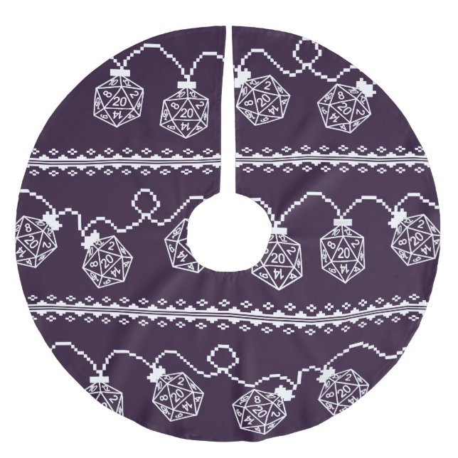 RPG Ljus Lila | Fantasy Tabletop Gamer Dice Julgransmatta Borstad Polyester (Framsidan)