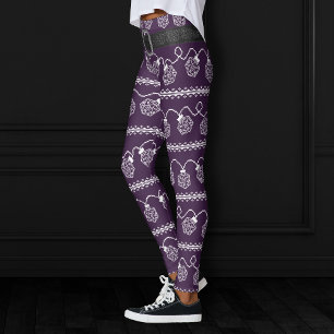RPG Ljus Lila Fantasy Tabletop Gamer Dice Leggings