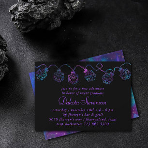 RPG Ljus   Nebula Fantasy Tabletop Gamer Dice Inbjudningar