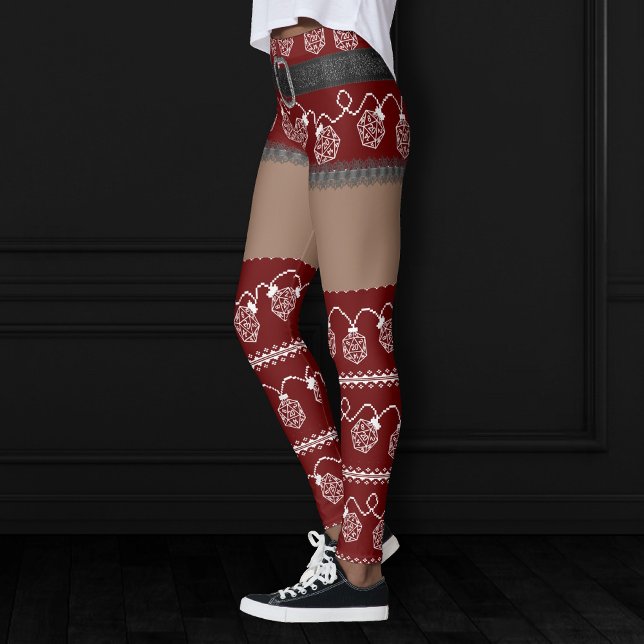 RPG Ljus Red | Retro Ugly Sweater Mörk Skin Leggings (Skapare uppladdad)