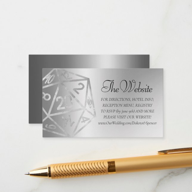 RPG Luxe | Fantasy Tabletop Gamer Event-webbplats Tilläggskort (Fram/Back In Situ)