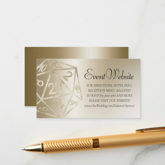 RPG Luxe | Gold Fantasy Webbplats för brädspelsfan Tilläggskort (Fram/Back In Situ)