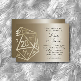 RPG Luxe | Guld Sheen Tabletop PnP Roleplayer Dice Inbjudningar