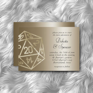 RPG Luxe   Guld Sheen Tabletop PnP Roleplayer Dice Inbjudningar