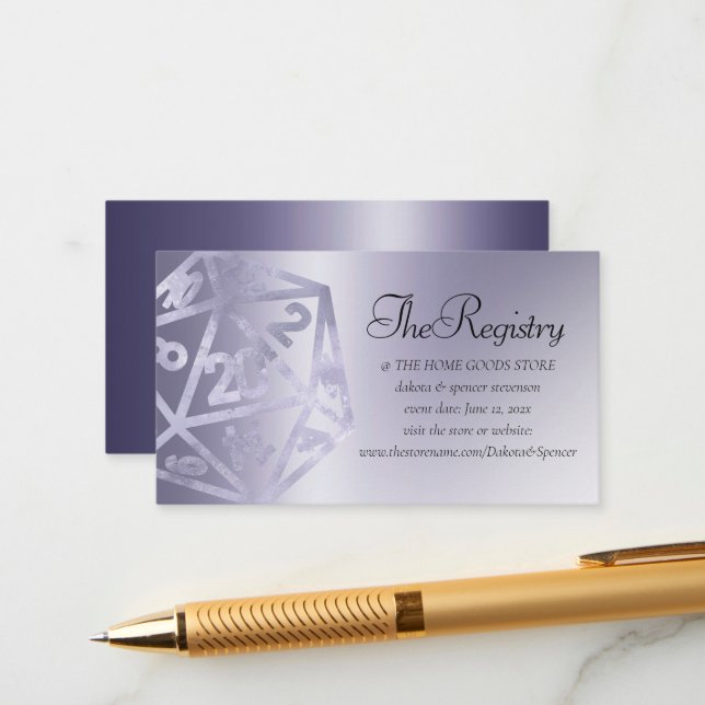 RPG Luxe | Lila Fantasy-registrering för bordrolls Tilläggskort (Fram/Back In Situ)