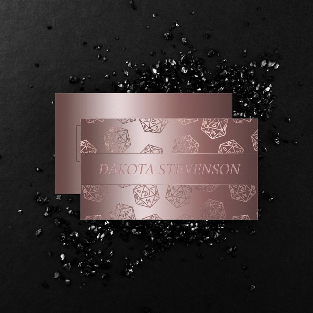 RPG Luxe | Mauve Fantasy Tabletop Gamer Branding Visitkort (Skapare uppladdad)