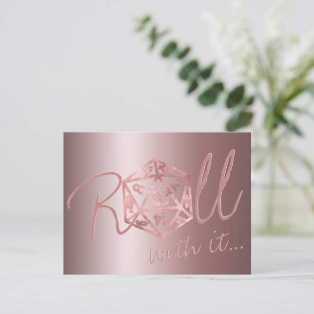 RPG Luxe | Mauve Fantasy Tabletop Gamer Reschema Vykort (Stående Fram)