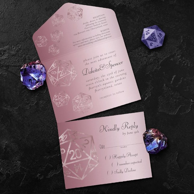 RPG Luxe | Mauve Sheen Fantasy Bordrollspels Tärni (Skapare uppladdad)