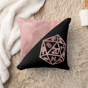 RPG Luxe Mauve Sheen Fantasy Tabletop Gamer Dice Kudde