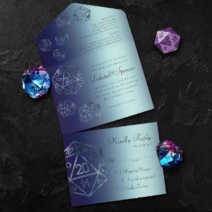 RPG Luxe Navy Sheen Fantasy Tabletop Gamer Dice