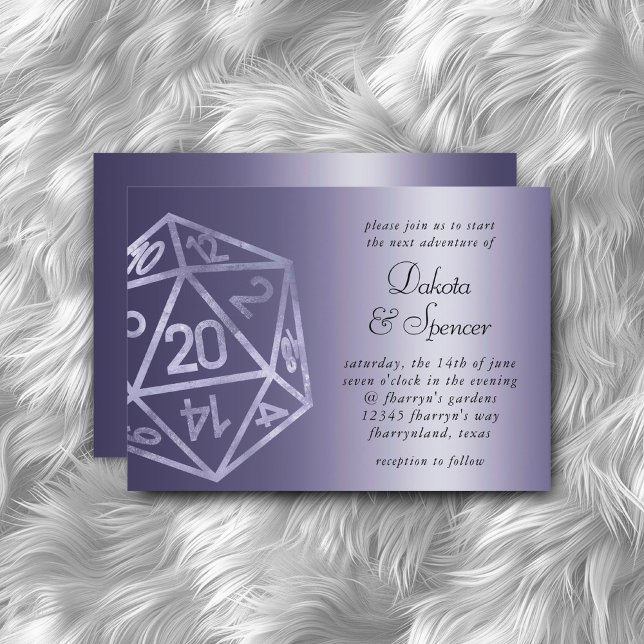 RPG Luxe | Purple Sheen Tilläbehör för rollspel Tä Inbjudningar (Skapare uppladdad)