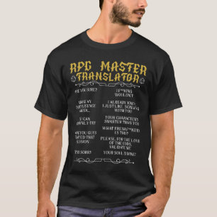 Rpg Master Översättare D20 Brädspel Rolig Rpg T Shirt