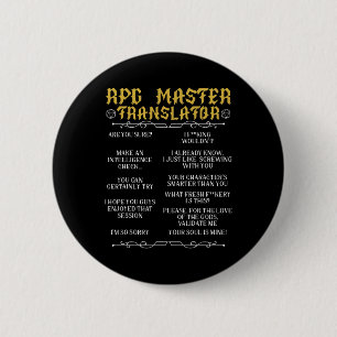 Rpg Masteröversättare D20 Brädspel Roligt Rpg Knapp