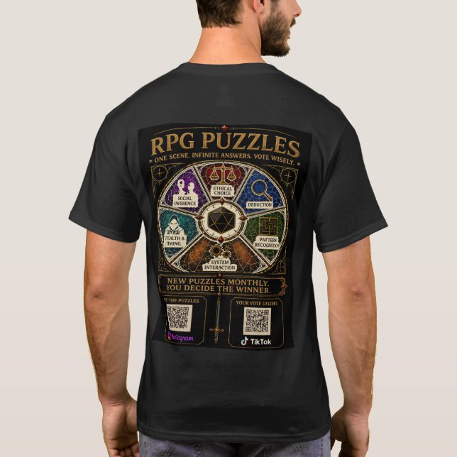 RPG Pussel Merch T Shirt (Baksida)