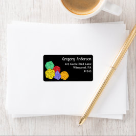 RPG-spel Dice, Board, Fantasy Games Adress Adressetikett