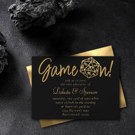 RPG-spel på | Gold Fantasy Bord Retro Gamer Inbjudningar