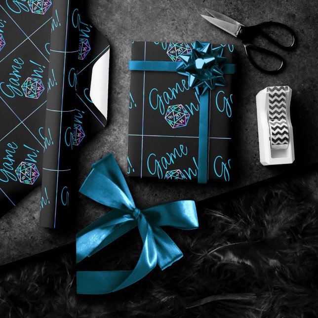 RPG-spel på | Holo Fantasy Tabletop Retro Gamer Presentpapper (Skapare uppladdad)