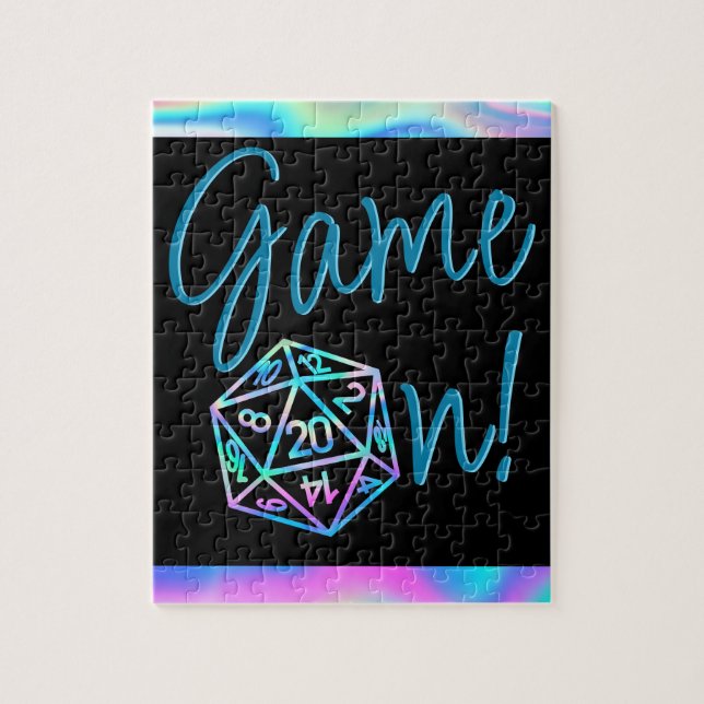 RPG-spel på | Holo Fantasy Tabletop Retro Gamer Pussel (Vertikal)