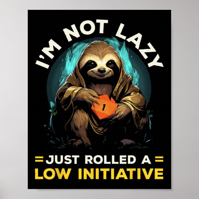 Rpg Spel Rollspel D20 Brädspel Roligt R Poster (Framsidan)