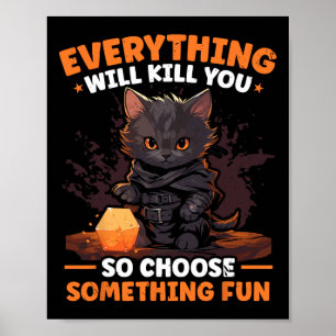 Rpg-spel Rollspel D20 Brädspel Roligt R Poster