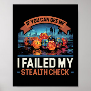 Rpg-spel Rollspel D20 Brädspel Roligt R Poster